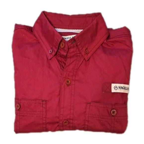 Magellan Outdoors Fish Gear Loose Fit Mens XS Button Long Sleeve Shirt Back Vent - Picture 13 of 13